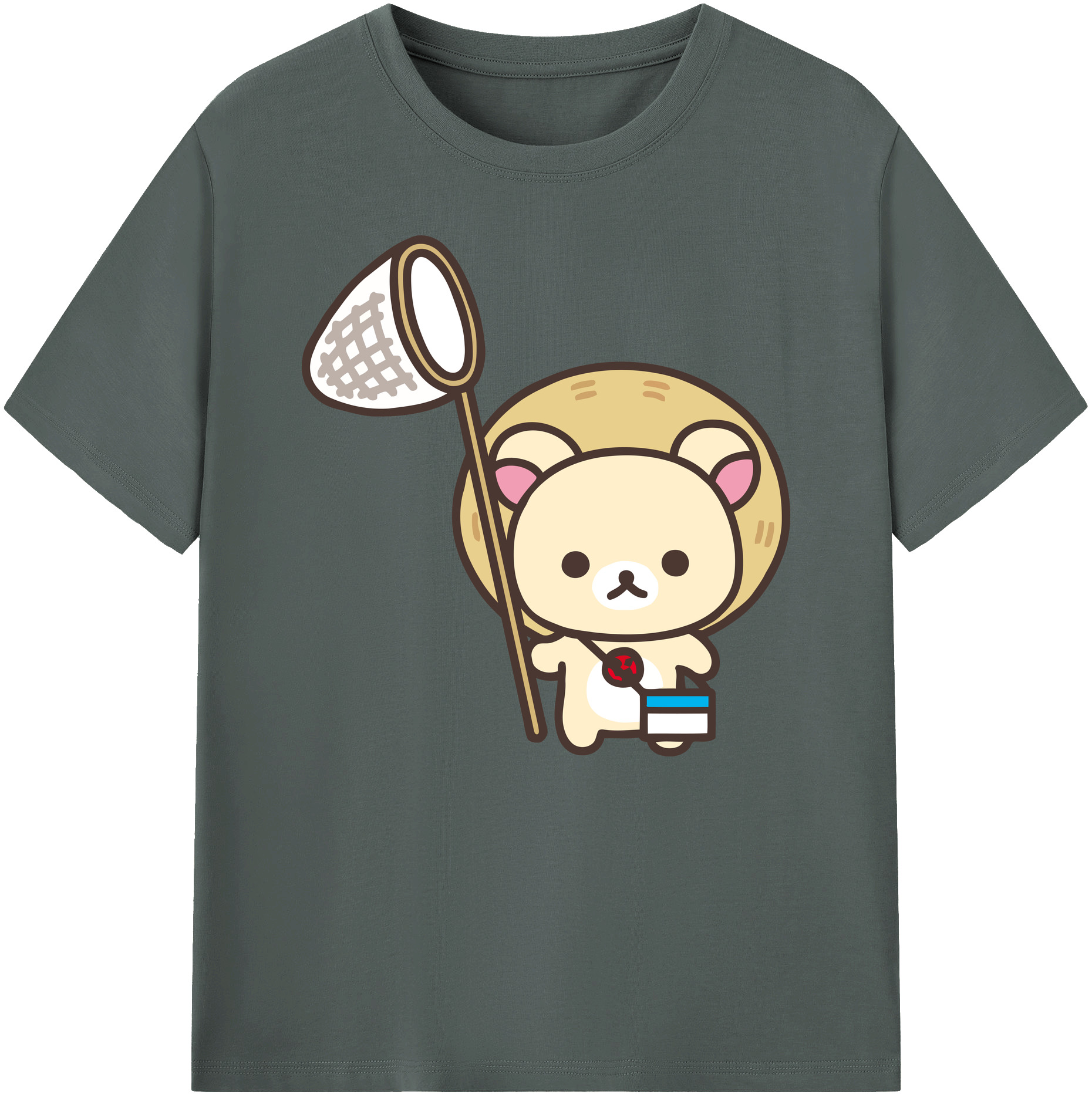 （画像用） リラックマ リラックマ キイロイトリ Rilakkuma Korilakkuma Kiiroitori 綿100％ メンズ半袖Tシャツ｜肌触りやわらか＆通気性